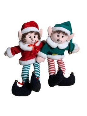 Pair of decorative Christmas elves